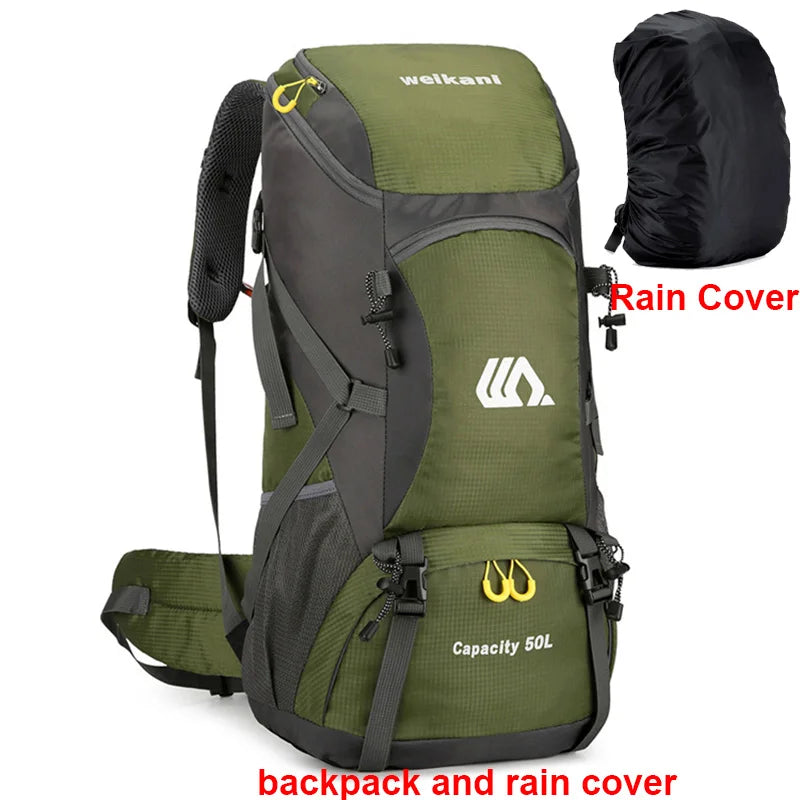 50L Waterproof Travel Backpack – Large Hiking & Camping Rucksack for Men